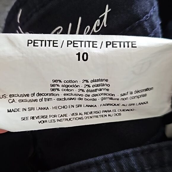 Gloria Vanderbilt All Around Slimming Effect Cargo Capri Pants Navy Blue Sz 10P - Picture 11 of 12